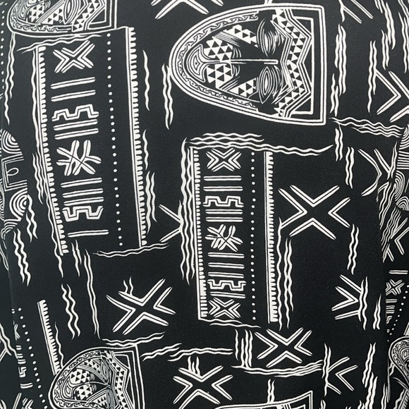 Lingerie by Malinda, vintage black & cream size medium Hawaiian Tiki images. - Picture 5 of 6